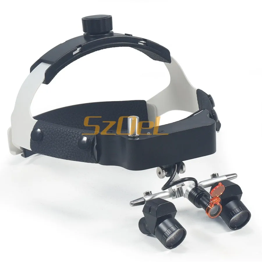 New Ergo Loupe Head Mounted Dental Magnifier 48 ° Angle Zoom Magnifier 5W LED Spotlight Oral Surgery Special Tool