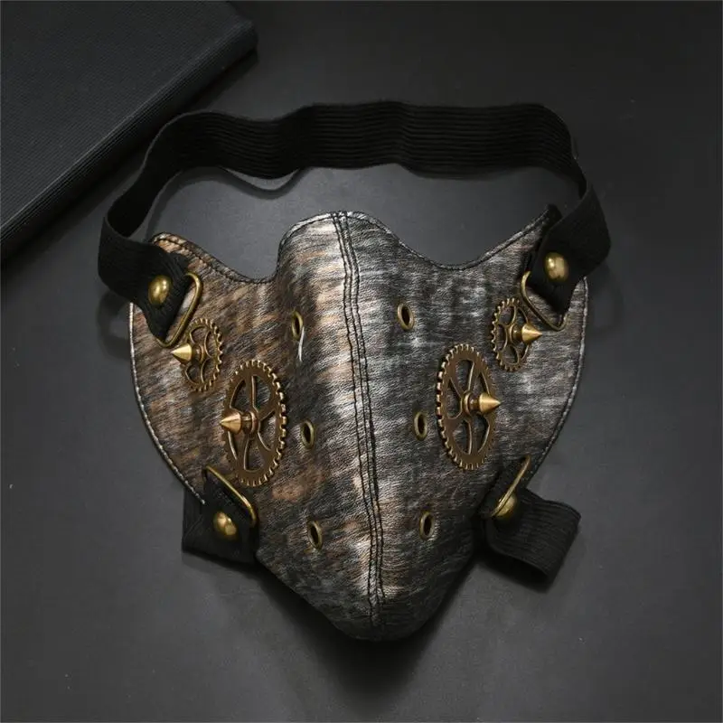 652F قناع الوجه Steampunk للجنسين خفيف الوزن من البولي يوريثان للحفلات الموسيقية والمناسبات