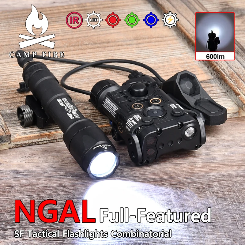 WADSN Tactics NGAL Red Green Blue laser Indicator Surefir M600C Hunting Scout Light With AXON Dual Control Switch Fit 20MM Rail