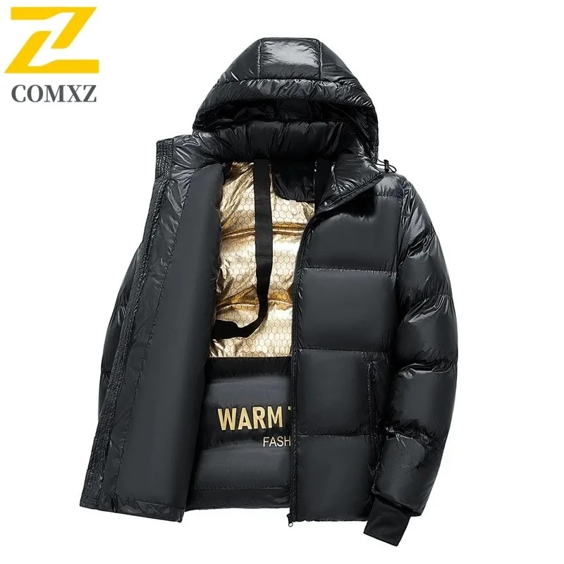

COMXZ Мужская стеганая куртка в гонконгском стиле, модная свободная куртка больших размеров для кемпинга и путешествий, зимняя куртка, снежное толстое ветрозащитное пальто-парка