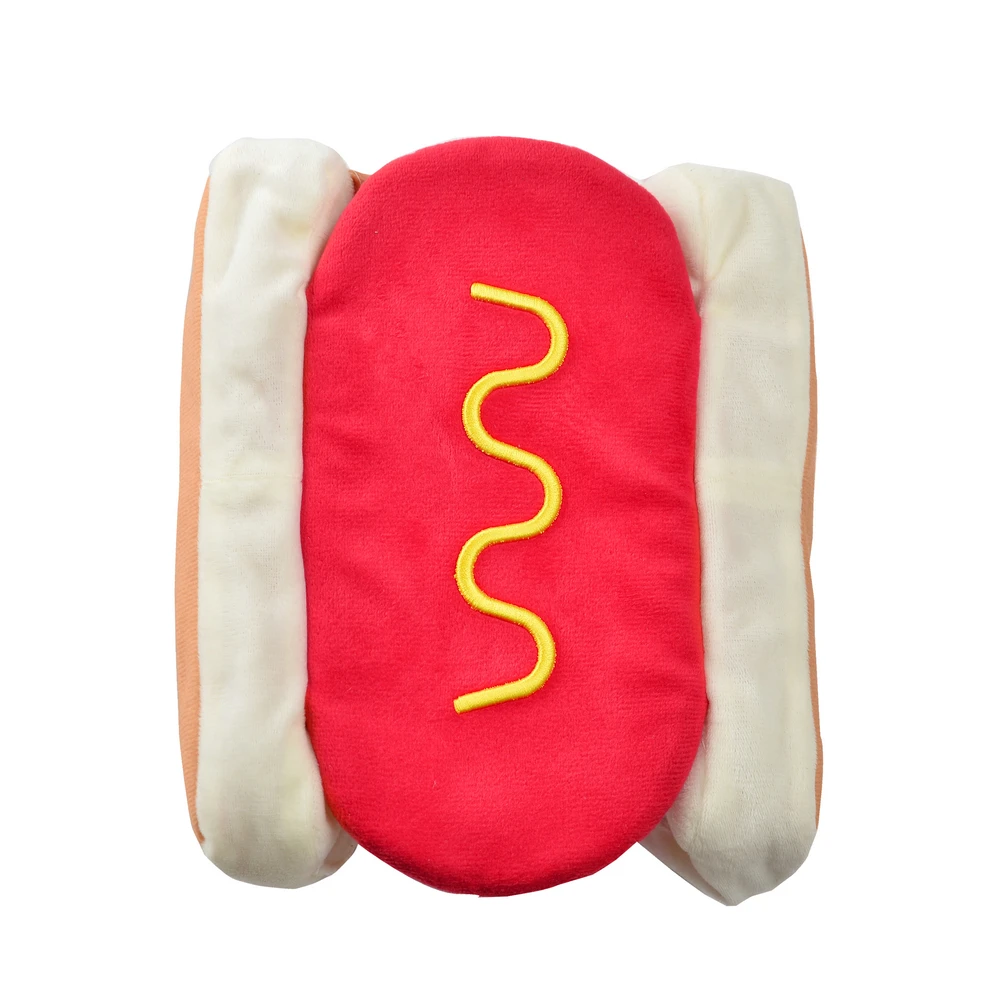 Niedliches Haustier-Hunde-Cosplay-Kostüm, Halloween, lustige Hot-Dog-Form, verstellbare Welpenkleidung für kleine, mittelgroße Hunde, Katzen, Chihuahua, Bulldogge – Detail 6
