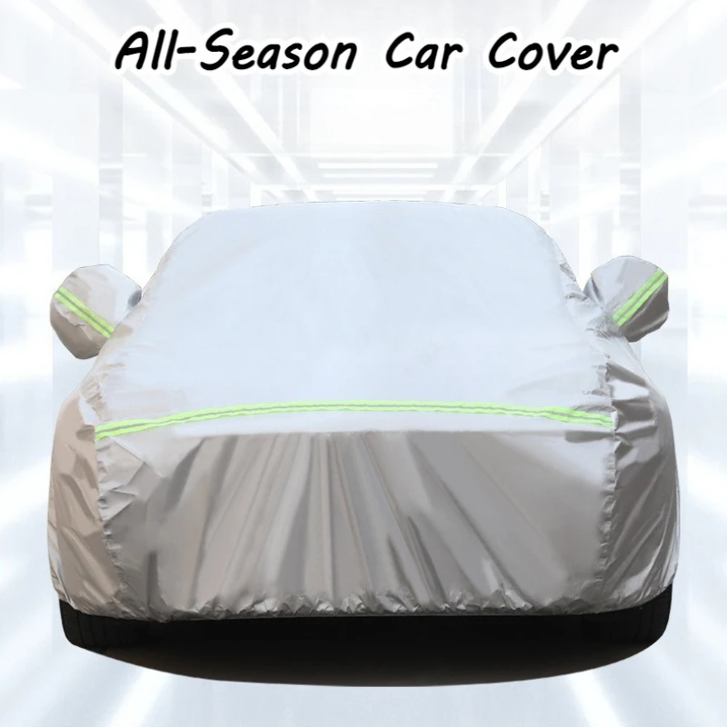 All Season Full Car Cover Thick Oxford Waterproof Anti-UV Heat Insulation Auto Protector with Reflective Design for Hatchback