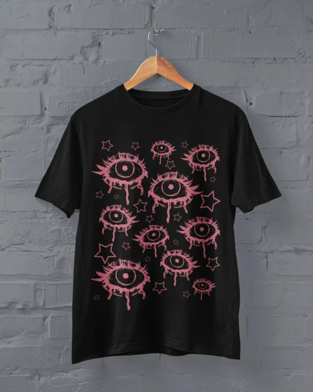Summer Horror Aesthetic Women's Clothing, Terror Eye Shirt, Gothic Shirt Printed Pattern T-shirt Casual Daily Street Wear