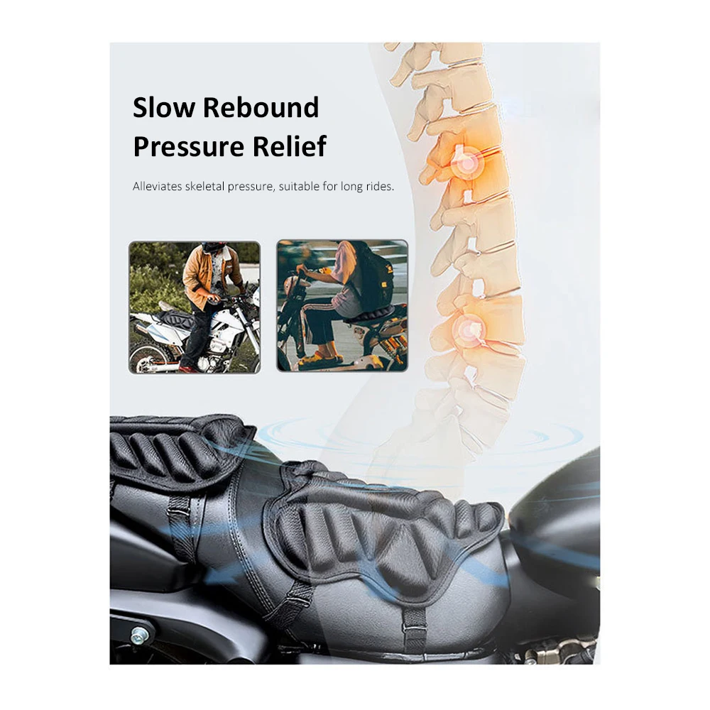 العالمي للدراجات النارية وسادة مقعد التبريد الخلفي دراجة نارية وسادة للمقعد المضادة للانزلاق ثلاثية الأبعاد غطاء مقعد للدراجات النارية الدراجات البخارية