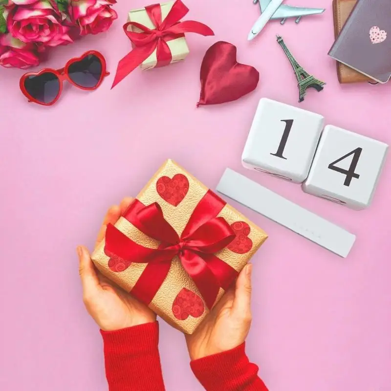 1000 PCS Sticker cadeau Saint-Valentin Adhesive Heart Sticker Decorative Sticker