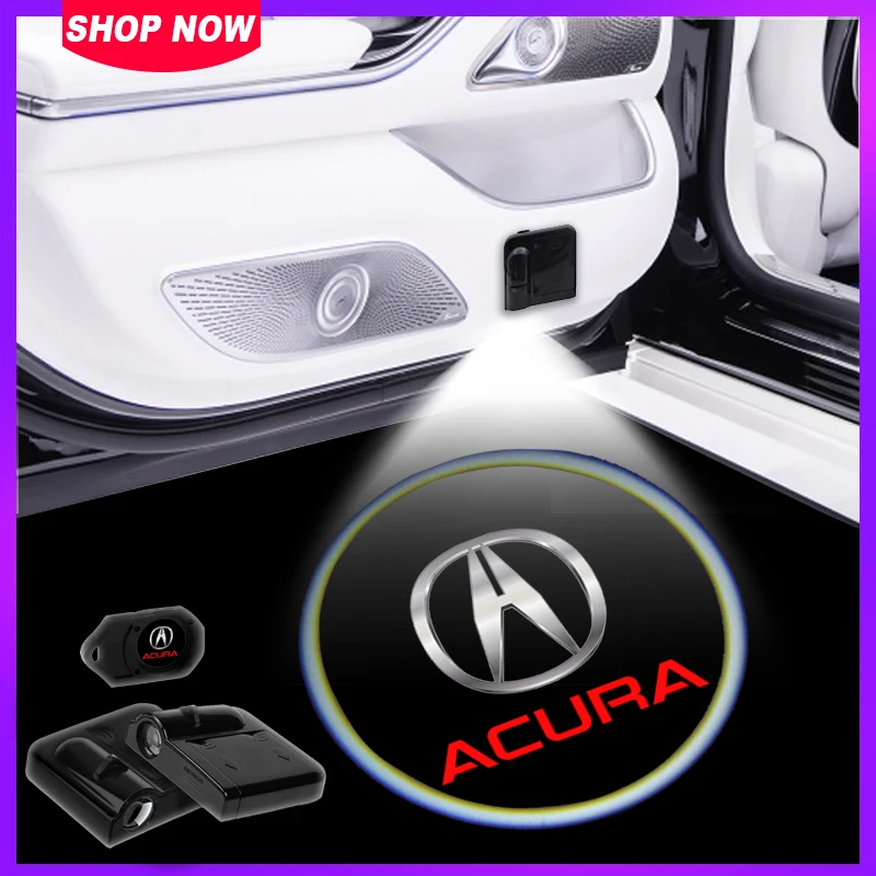 LED Car door universal projector high-definition welcome lights For Acura Integra TL TLX ILX RL NSX ZDX MDX RDX TSX RSX RLX