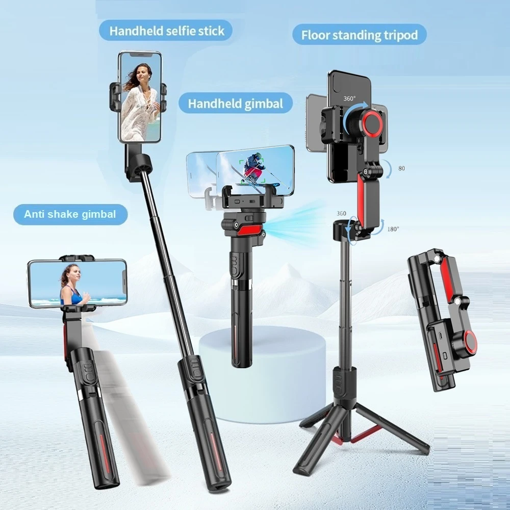 Multi-function Foldable Gimbals Phone Stabilizer with Anti Shake &Wireless Remote Control &Auto Facial Tracking for Video &Photo