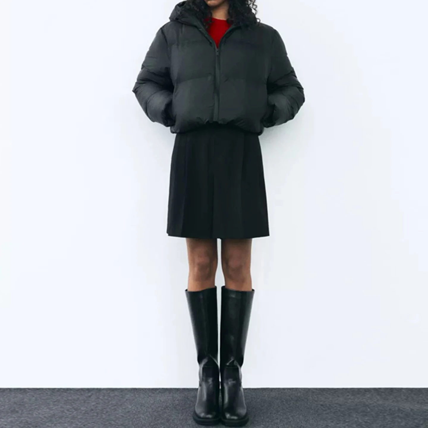 Z سترة نسائية من القطن من Faion Thiened مع حامل غطاء للرأس ملابس خارجية مناسبة معطف Ele Personali ort مع سحاب للإغلاق #2