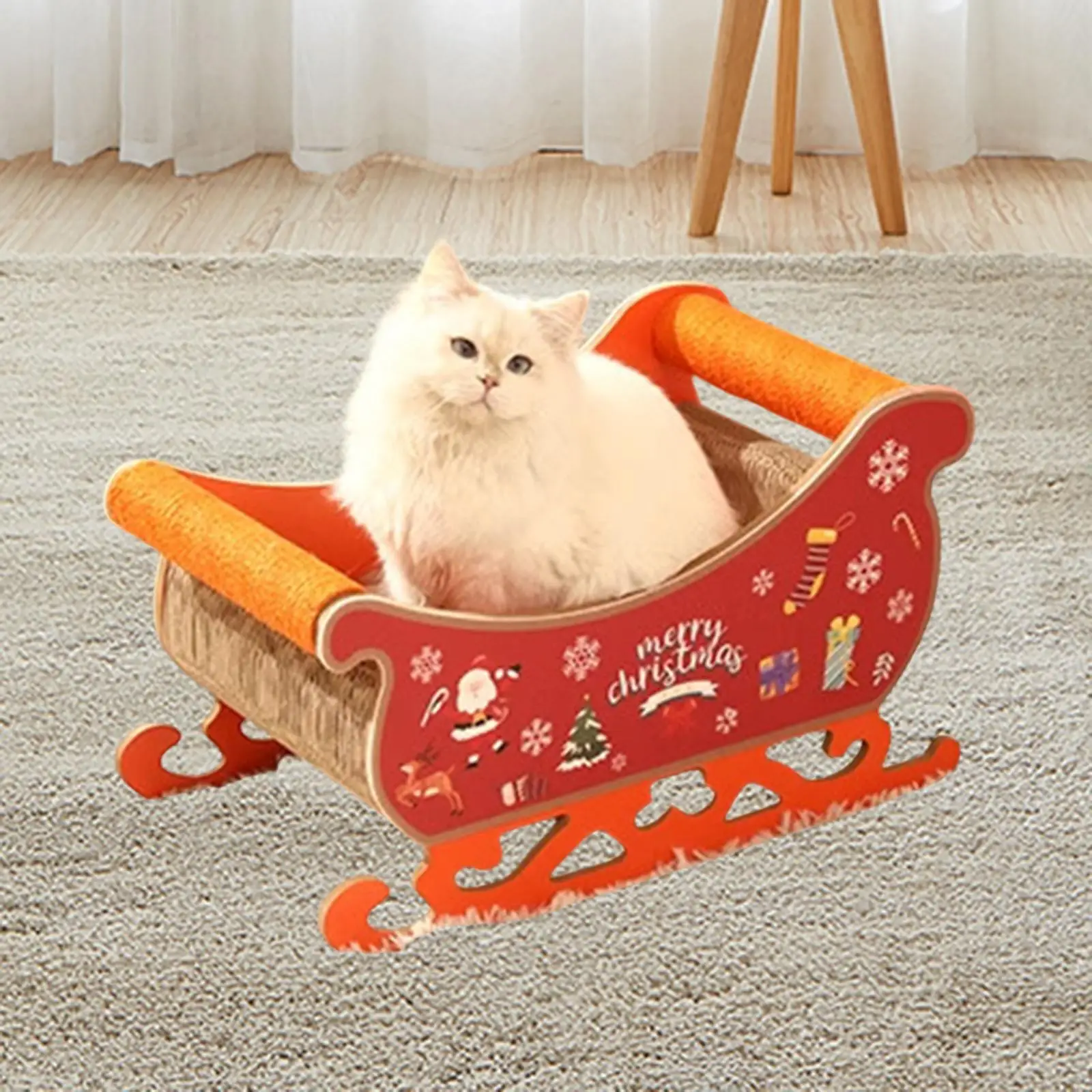 Cat Scratcher Lounge Sleeping การฝึกอบรมลูกแมว Scratching โซฟาสําหรับลูกแมวในร่มแมว Kitty อุปกรณ์สัตว์เลี้ยงแมวขนาดเล็กขนาดกลางขนาดใหญ่