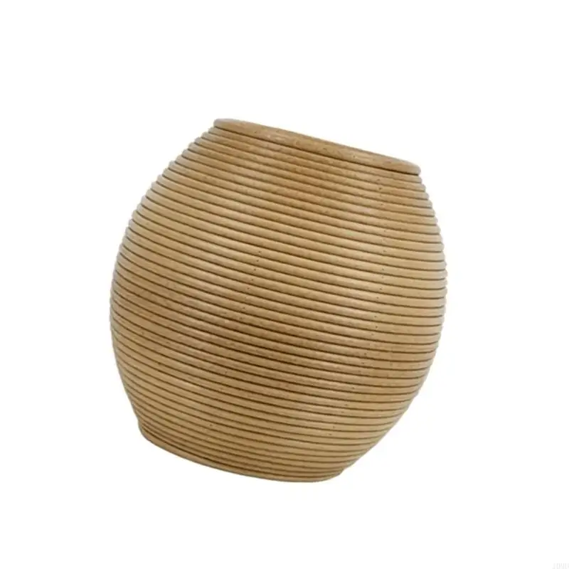Handmade Woven Flower Vases Basket Pastoral Rattan Vases Weaving Room Flower Arrangers Gypsophila Dried Flower Vases Decors JOMD