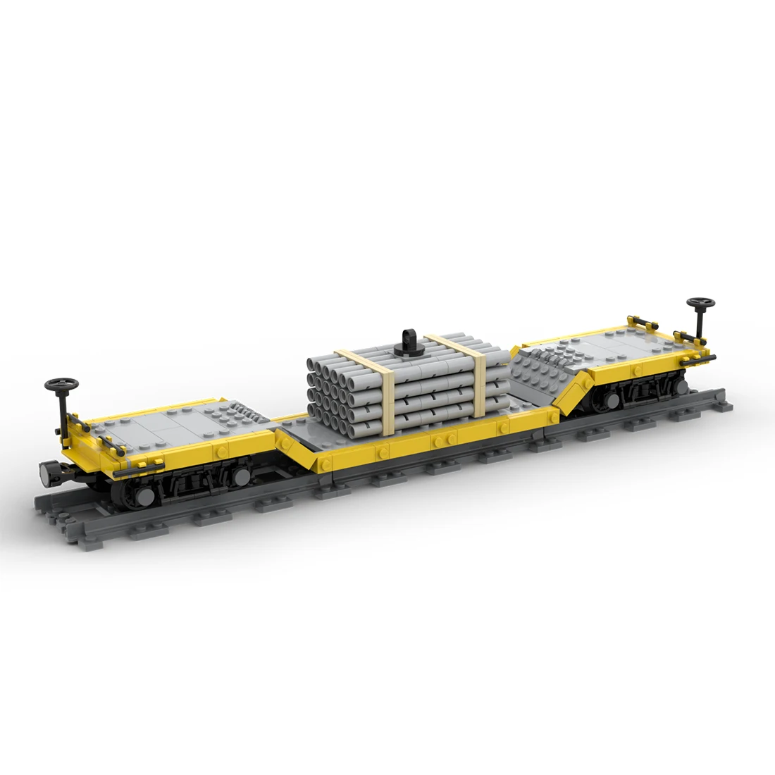 MOC City Train Center Drop Train Car Model Building Blocks Technology Bricks DIY Assembly Vehicle Transportation Toys Xmas Gifts