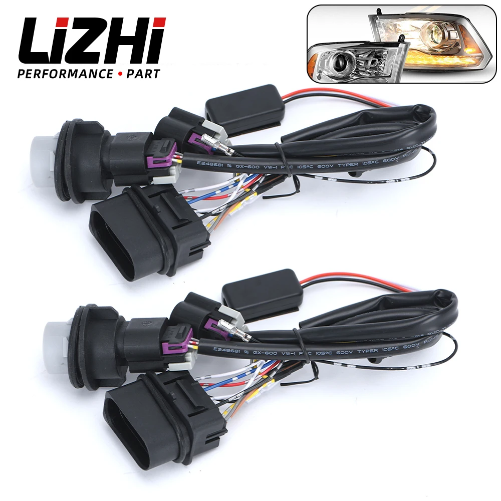 

1 Pair Projector Headlight Conversion Wire For 13-18 Ram 1500 2500 3500 3.6L 5.7L 6.4L 6.7L V8