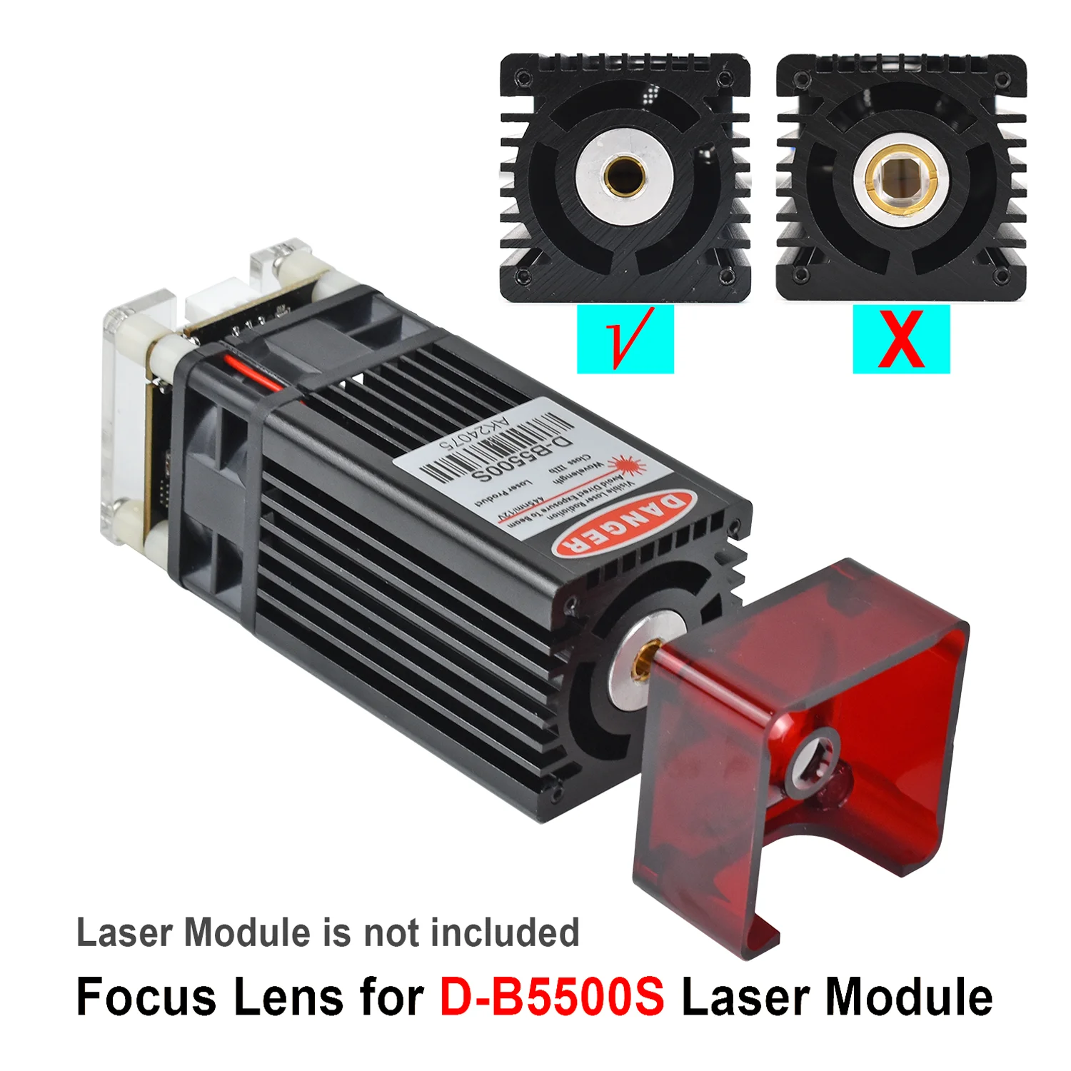 D-B5500S 40W Laser Module Focusing Lens Original Blue Light Diode Lens Replacement Short Focal Length