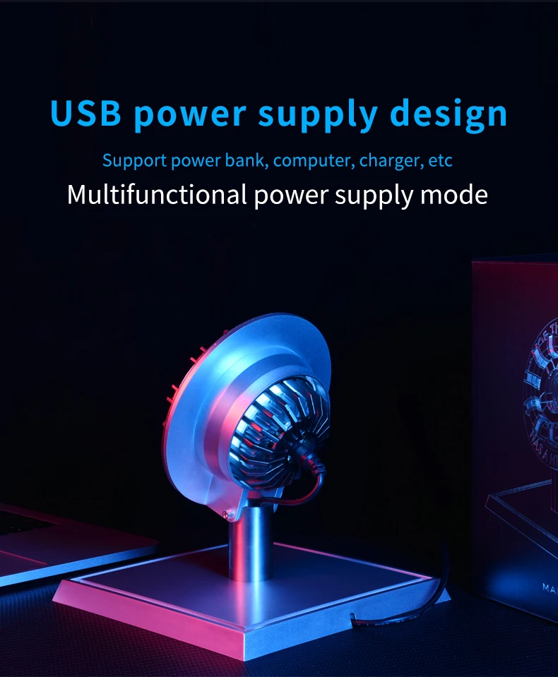 Cosplay Arc Reactor Herzförmige LED-Licht-Brustlampe MK1, MK2 als Geschenk für die Dekoration des Spielzimmers oder des Schreibtisches – Detail 6