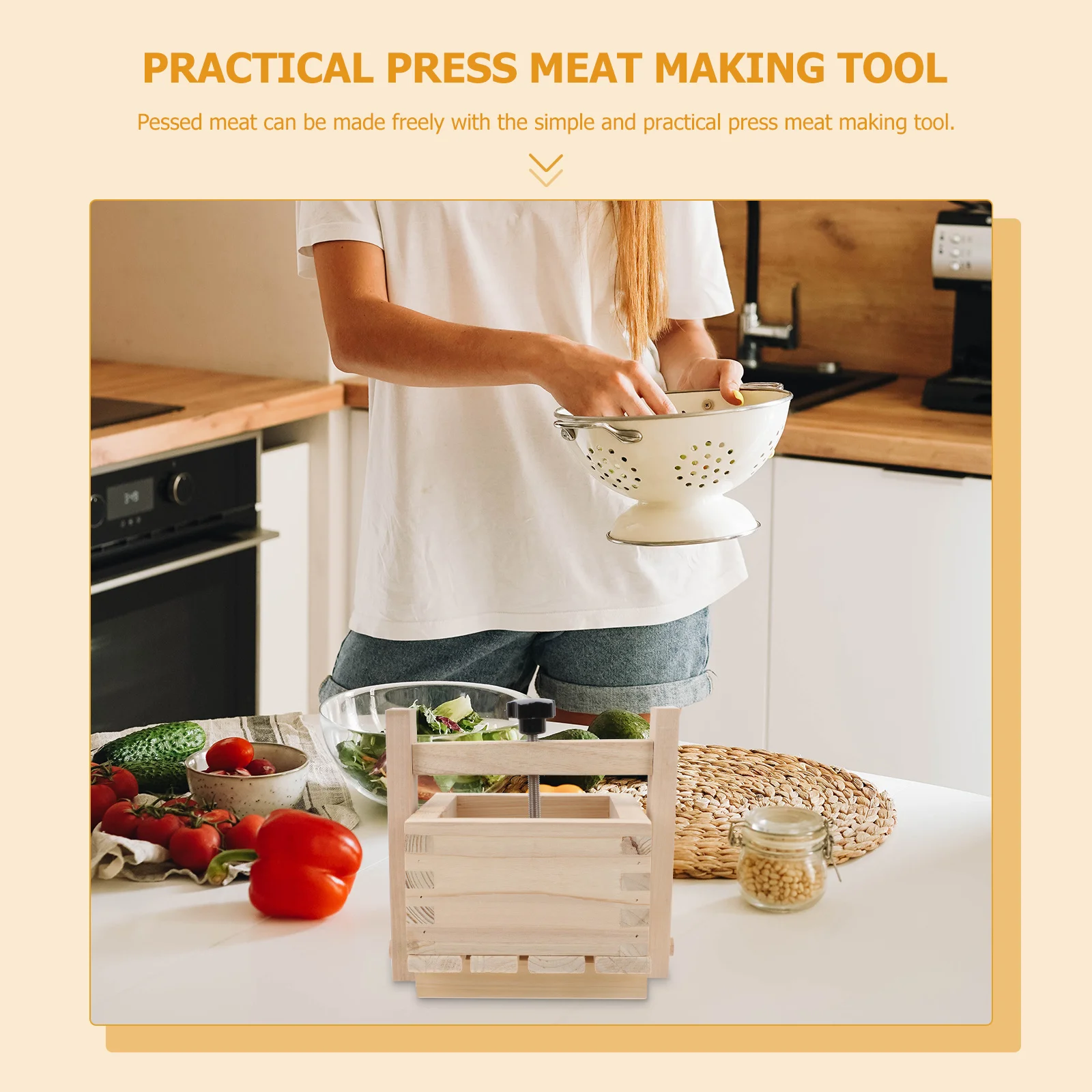 

1pcs Press Mold Presser Homemade Cake Pork Head Meat Pressing Box Making Tool Pig Meat Mold Multipurpose Kitchen Gadget