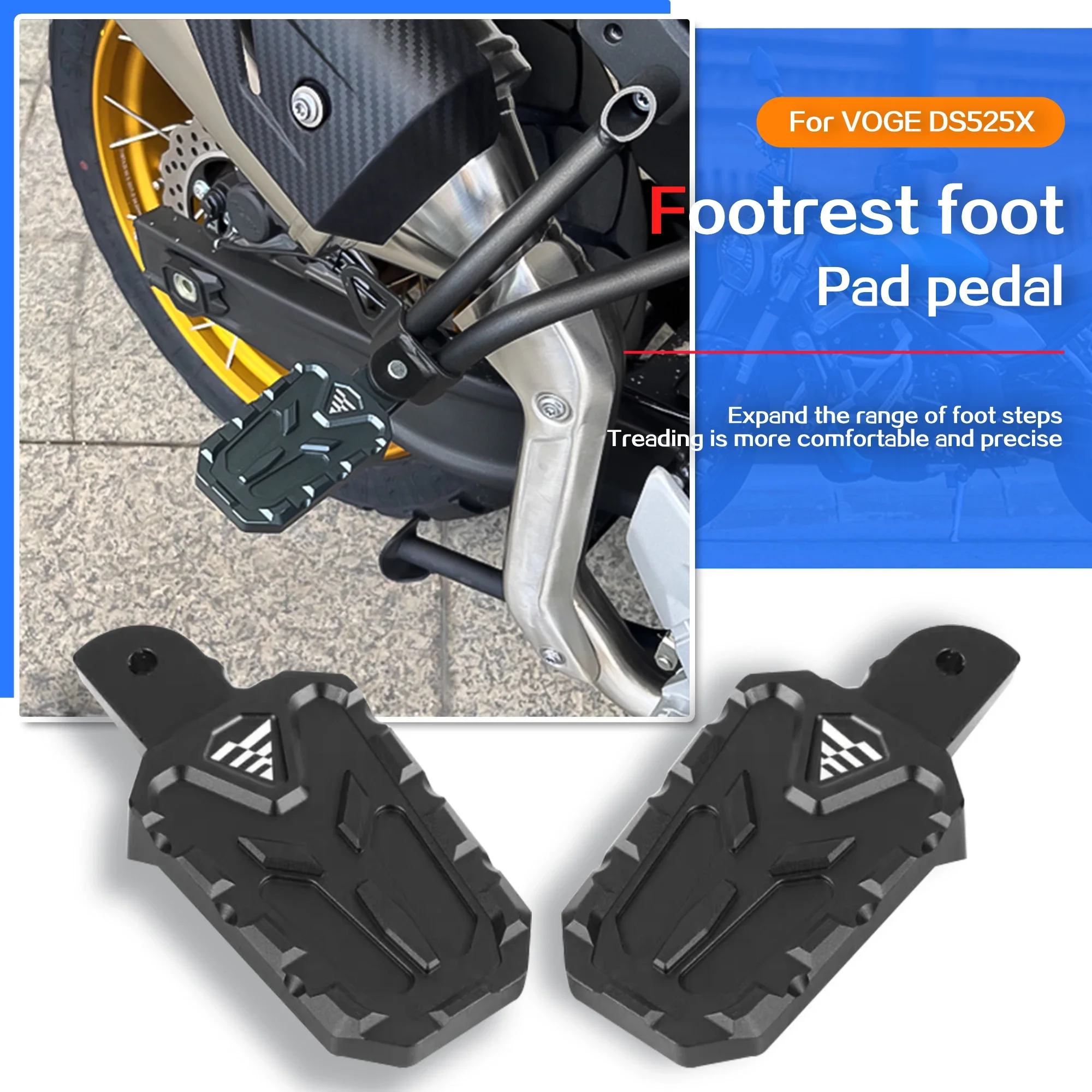 

Для VOGE DS525X DS 525X DSX 525 DSX аксессуары для мотоциклов, подножки, подставка для ног, подставка для ног водителя, пассажира, удлинение педали
