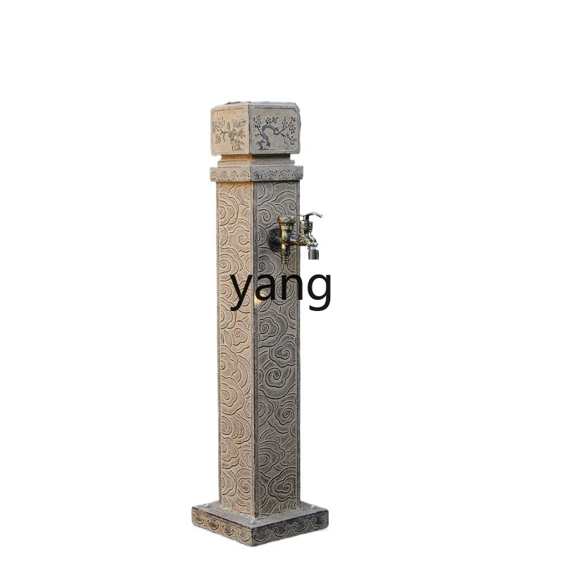 

YJQ courtyard outdoor imitation copper faucet outdoor column garden villa watering water pipe