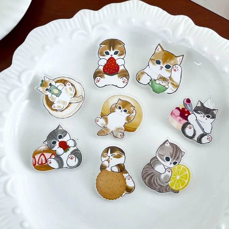 

8Pcs Mofusand Cute Cartoon Acrylic Brooch Pin Lovely Pattern Lapel Pins Clothing Backpack Decor Ornament Anime Peripheral Gift