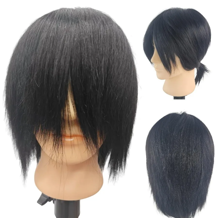 رأس عارضة أزياء واقعية مع شعر بشري لممارسة قص الشعر الاحترافية والتدريب على تصفيف الشعر في صالون الحلاقة وصالون إنفيرو