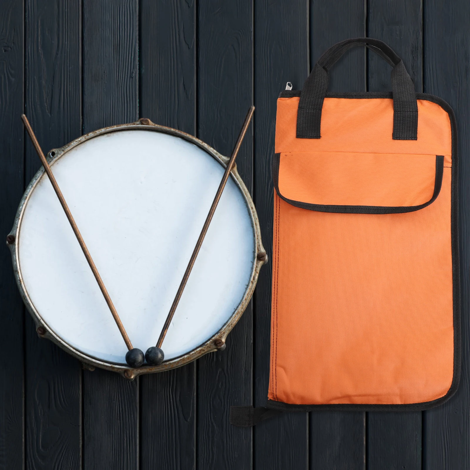 

2Pcs Drumstick Bag Oxford Fabric Waterproof Durable Portable H Adjustable Straps Storage Drumstick Accessories Case