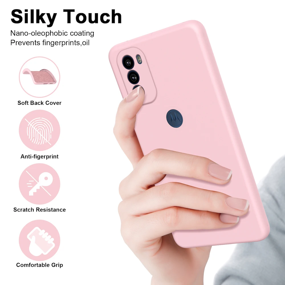 Square Liquid Silicone Soft Case for Motorola MOTO G22 G20 G30 G10 G31 G41 G42 G52 G82 G71S G60 E22 E32 G STYLUS 5G 2022 Cover