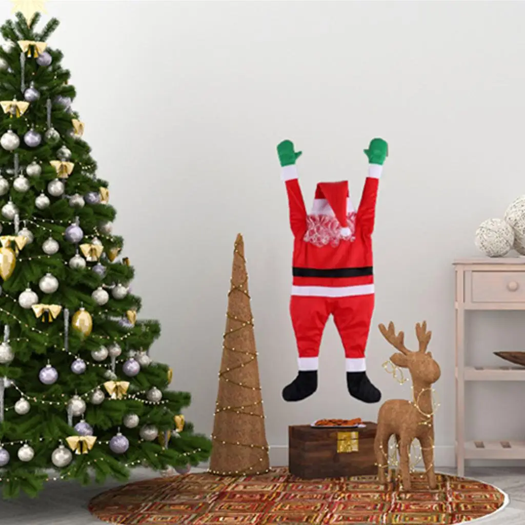 Santa Costume to on The Exterior Decoration of The Roof of The