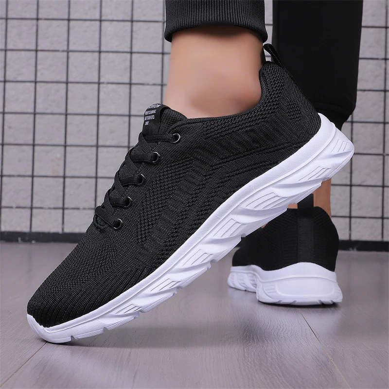 Hot Sale Men's Running Shoes Lightweight Breathable Knit Sneakers For Men Comfortable Non-slip Casual Sports Shoes Man  Trainers