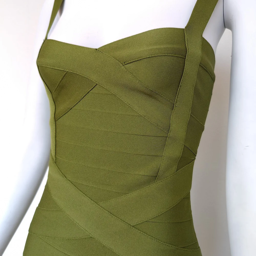 Suninbox ストレッチミニ包帯ドレス スパゲッティストラップ 弾性フィギュアハグ クラブパーティードレス