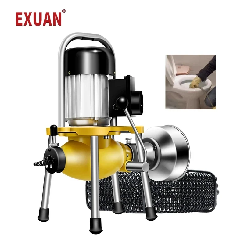 1500W GQ-180 Electric Pipe Dredging Machine Sewer Dredger Toilet Floor Drain Dredging Cleaning Machine Home Profession