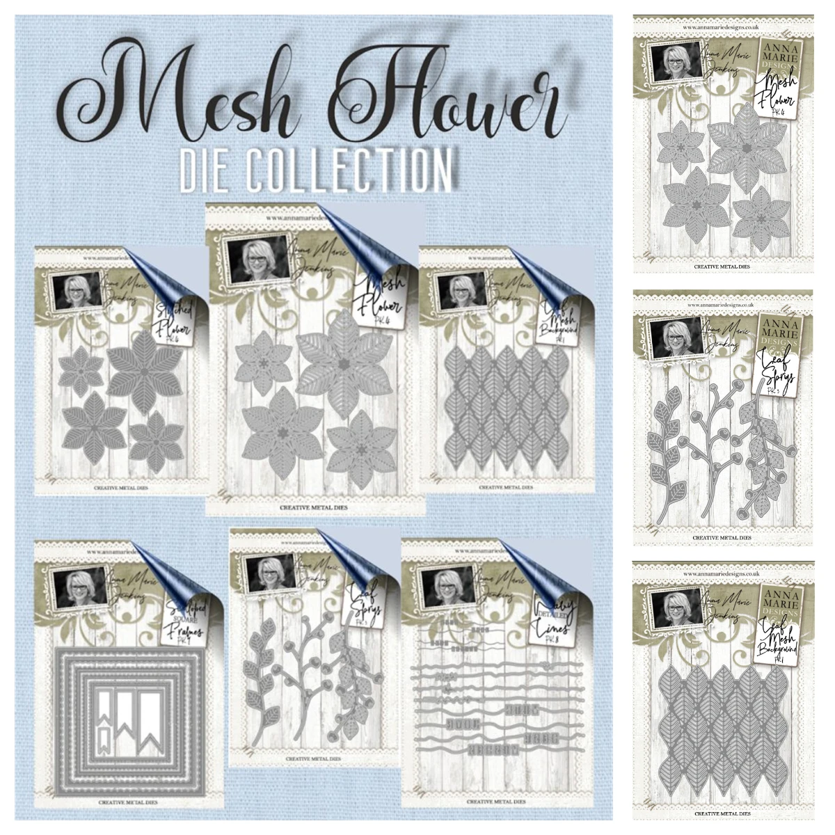 

Holiday Mesh Flower Die Collection Greetings Metal Cutting Dies Cut Die Mold Craft Decoration Embossed Template DIY Handmade