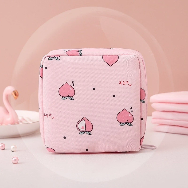 

1 PCS Women Sanitary Napkin Tampon Storage Bag Portable Waterproof Organizer Pouch Cartoon Pattern Sanitary Napkin Bag