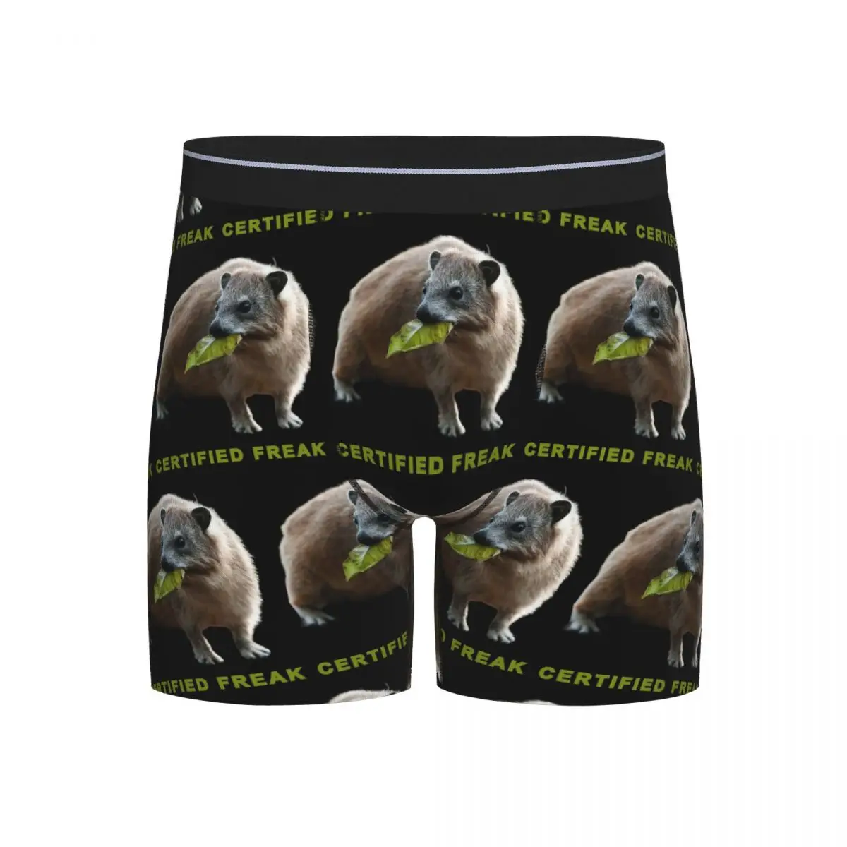 

Long Boxer Underpants Shorts Rock Hyrax Photo Certified Freak Vampire Panties Male Underwear for Homme Man Boyfriend Gifts