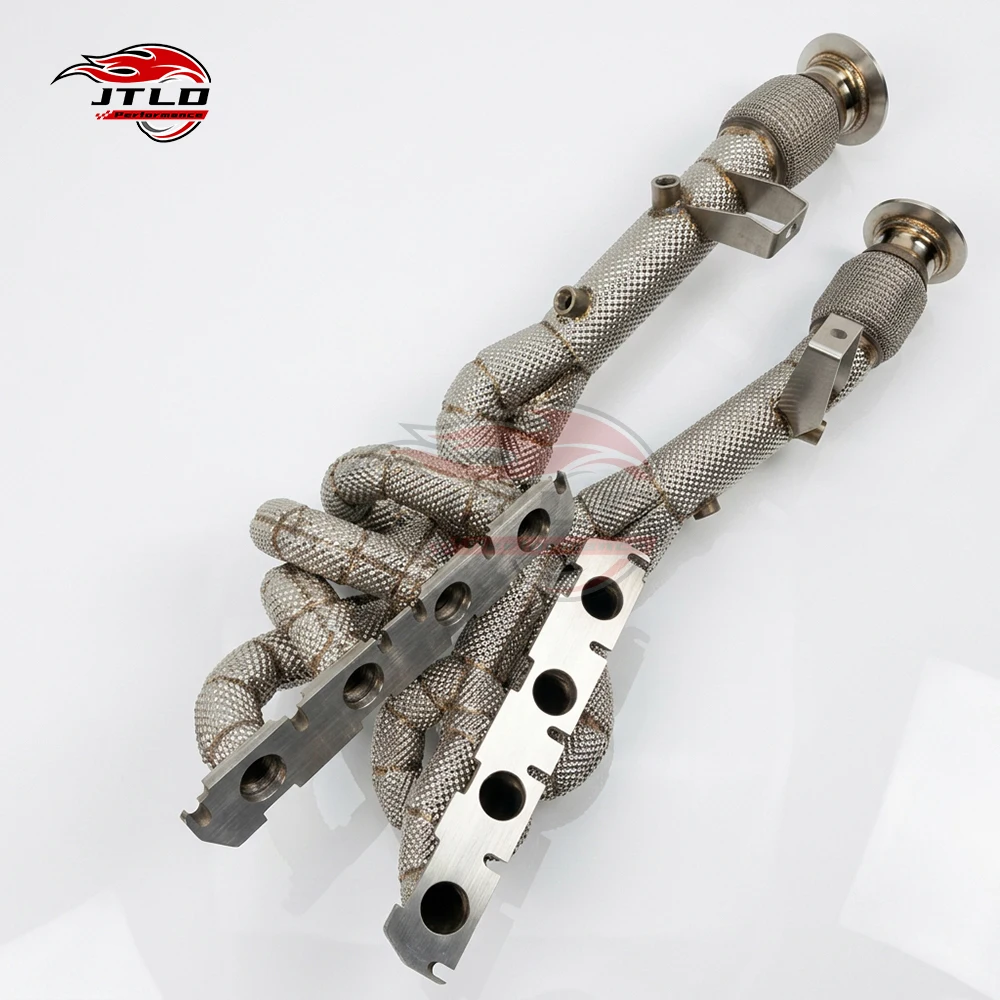 Full Heat Shield Wrapped Exhaust Headers For Audi R8 V8 4.2 Engine Performance Racing Exhaust Manifold 100% Fitment Pipe