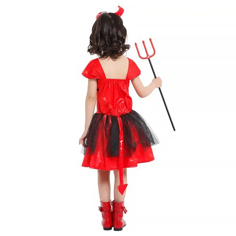 Kids Vampire Costume Count Dracula Cosplay Vampiress for Girls Purim Halloween Party Fantasia Dress Up