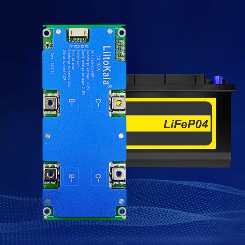 LiitoKala 4S 12V 100A BMS LiFePo4 Battery Protection Plate for Electronic Products Safe And Efficient Battery Management view 4
