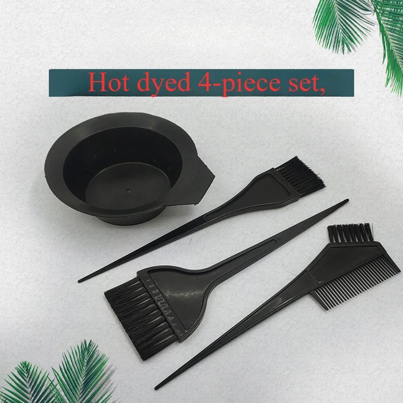 4 Pcs Hair Dye Coloring Kit, Hair Coloring Dyeing Bleaching DIY Salon Tool, Hair Tinting Bowl/Dye Brush/Tint Comb