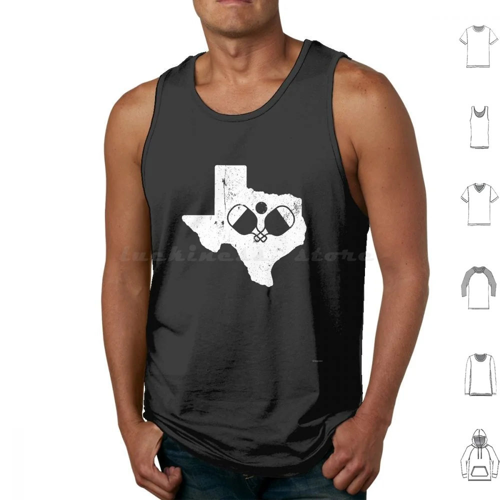 Texas Pickleball Shirt Pickleball Gift Tank Tops Print Cotton Ball Dink Paddle Pickelball Pickleball Racket Retired