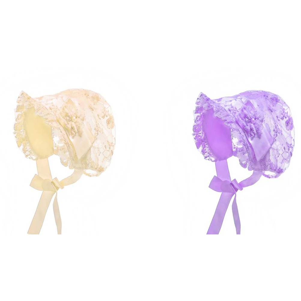 

Adjustable Lace Baby Hat For Newborn Girls 0-2 Years Comfortable Infant Cap With Elegant Design Perfect Accessory For Outings