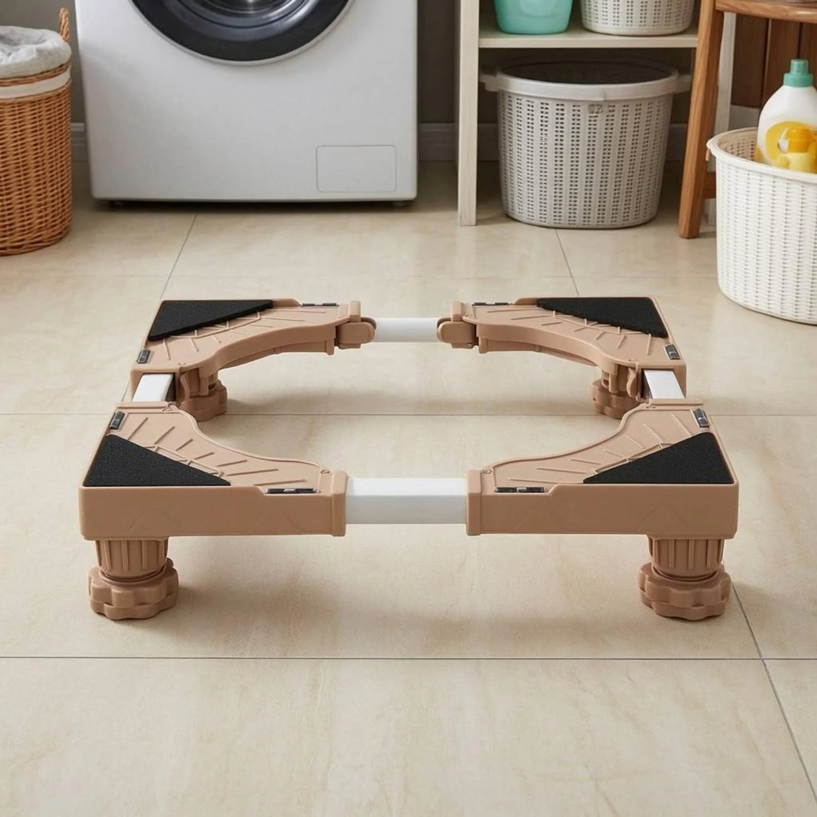 Washing Machine Stand Heavy Duty Washing Machine Base Refrigerator Stand Anti-Slip Feet Household Support Space Saving
