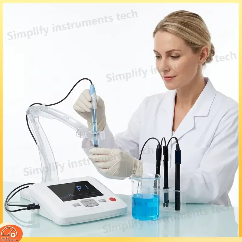 3 in 1 Water Quality Tester pH Conductivity Dissolved Oxygen Meter ATC Data Storage Benchtop Analyzer Laboratory Equipment
