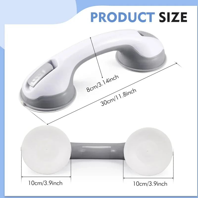 1PC Shower Handle Safe Helping Handle Anti Slip Support Toilet Bathroom Safe Grab Bar Handle Vacuum Sucker Suction Cup Handrail