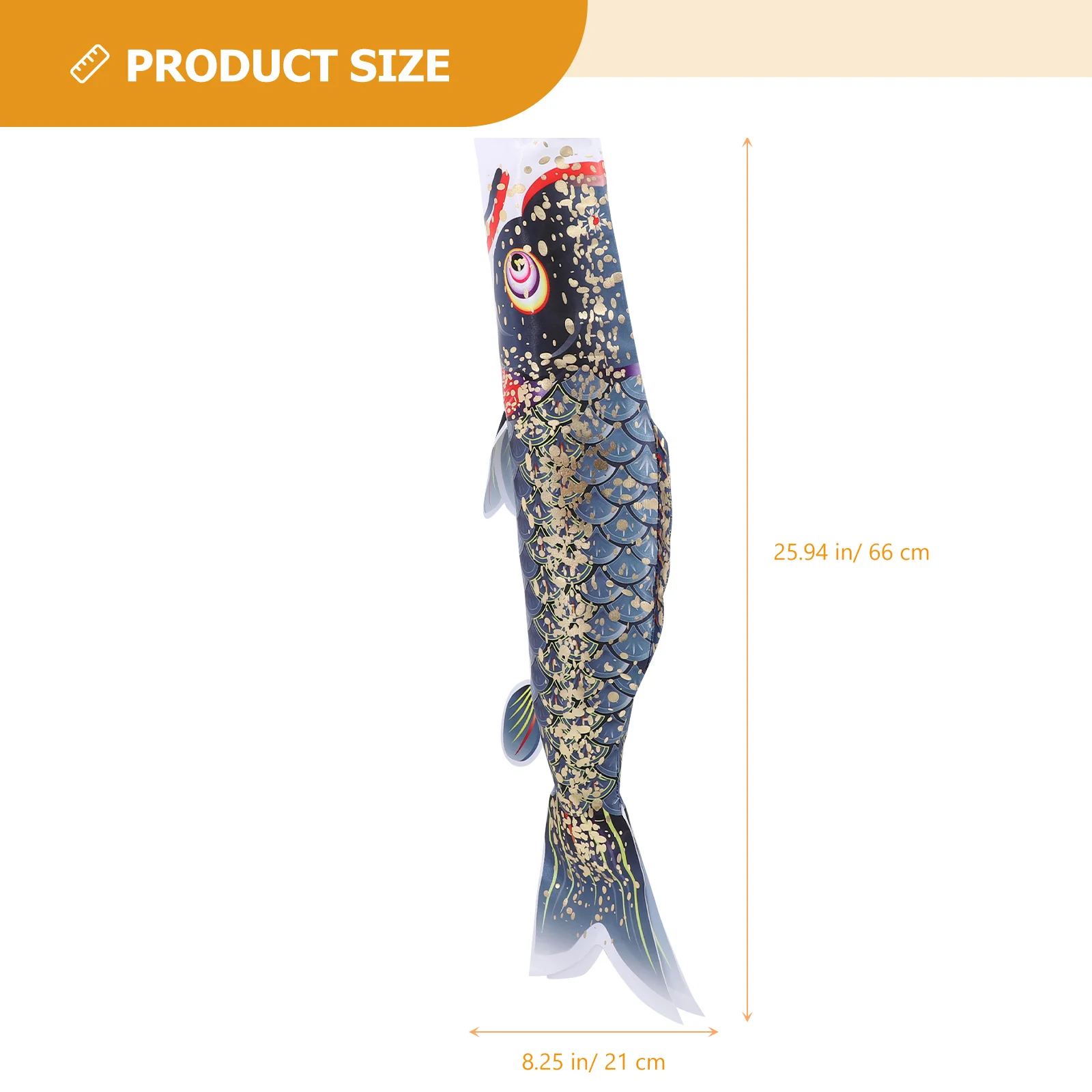 Carpa Streamer Bandiera esterna Pesce giapponese Calzini a vento Banner Appeso Decor Calzini a vento in raso resistenti