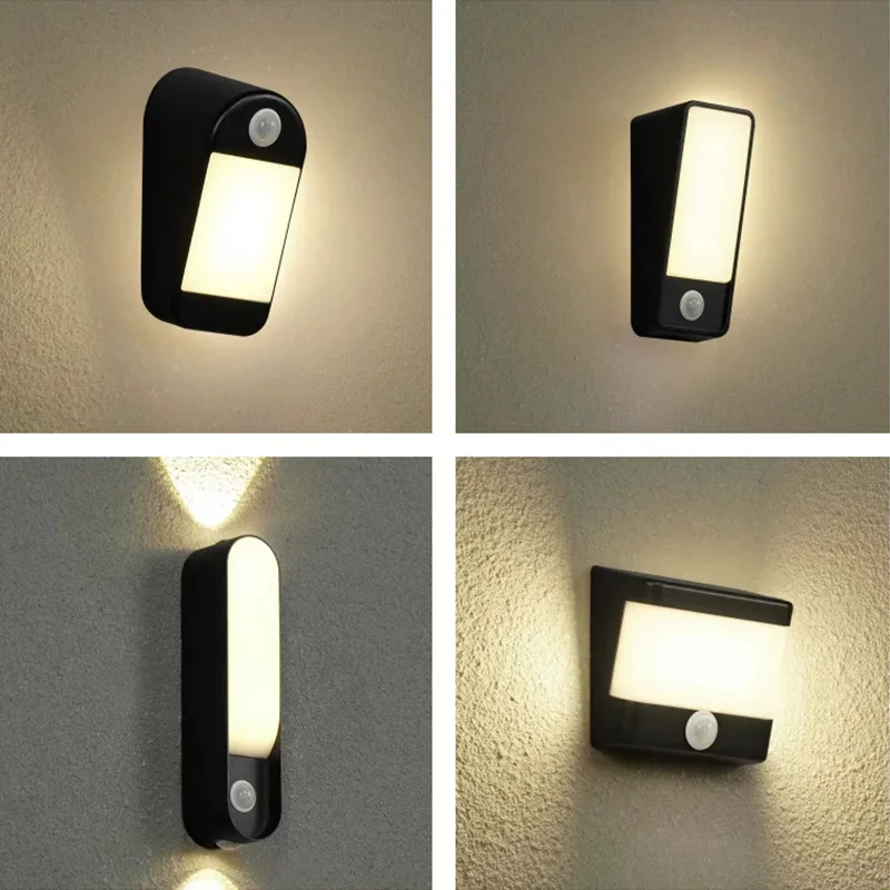 inimalist Motion Sensor Wall Sconce, Thickened Integrated Aluminum Body Waterproof Anti‑Corrosion Wall Lamp, 85-265V Indoor Out