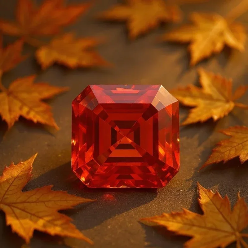 

Муассанит, камень Asscher, гранат, красный, с сертификатом GRA, тестер бриллиантов, драгоценные камни для изготовления ювелирных изделий своими руками