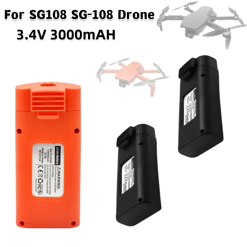 

3000mAh 7.4V RC Battery for SG108 SG-108 Drone Quadcopter Spare Parts Recharg Replacement Drone eable Li-Polymer Batteries