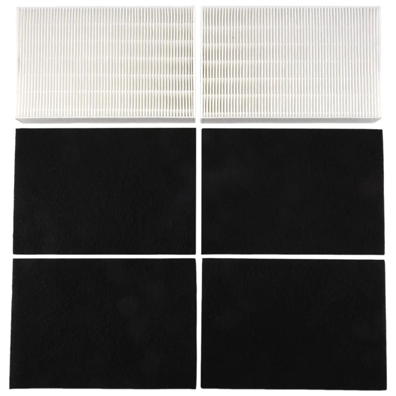 2 filtros HEPA + 4 de carbón adecuados para purificadores de aire Honeywell HPA100 y HPA090 HPA094 HPA100 HPA104 HPA105 HPA106