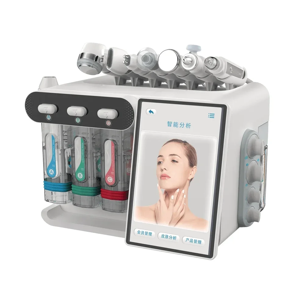 H2O2 – appareil hydroFacial ultrasonique 8 en 1, nettoyeur Facial à petites bulles, nettoyage en profondeur des pores, Lifting du visage, Machine de soins de la peau