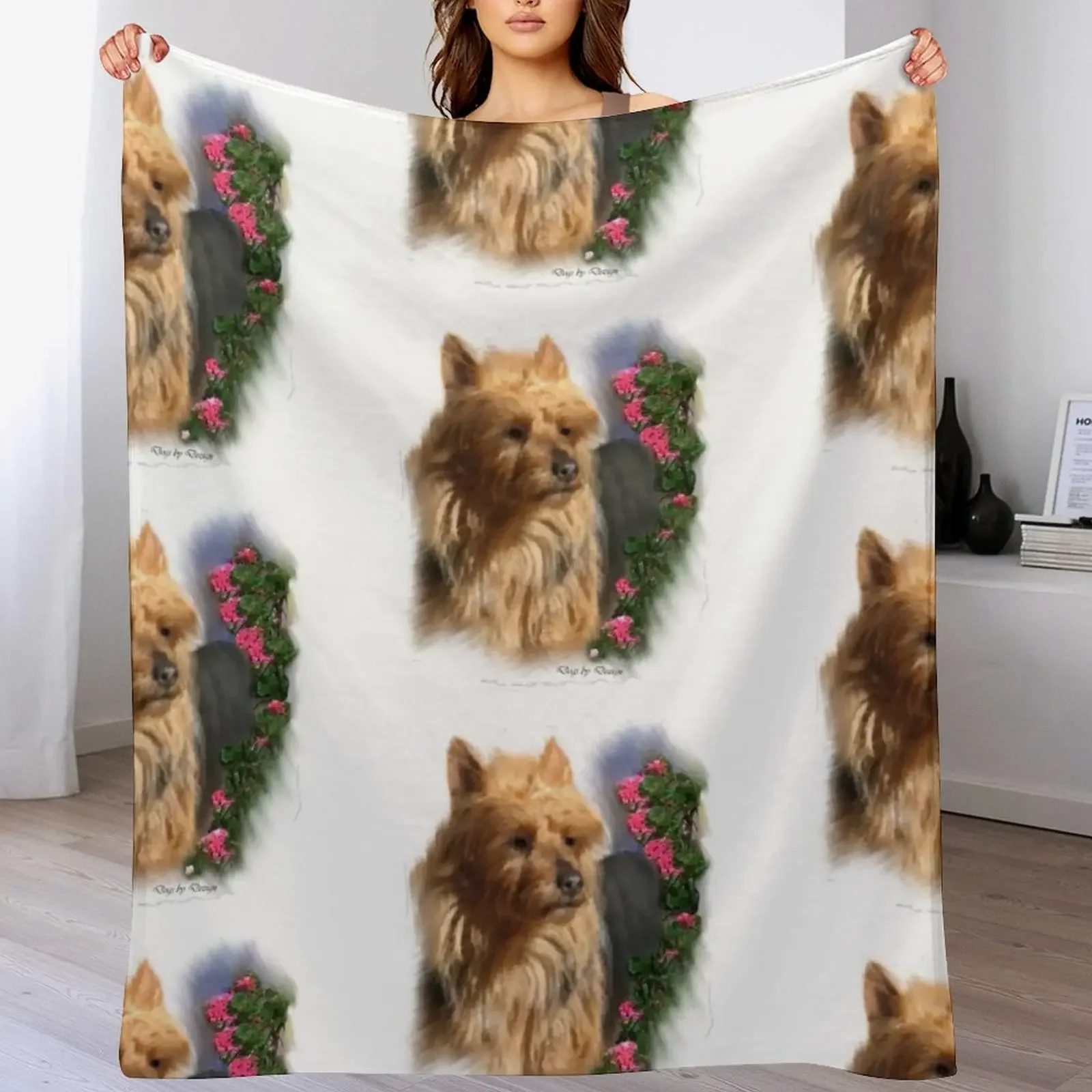 

Australian Terrier Dog Lovers Art Gifts Throw Blanket Soft Plaid Blankets For Baby Cute Plaid Decoratives Blankets