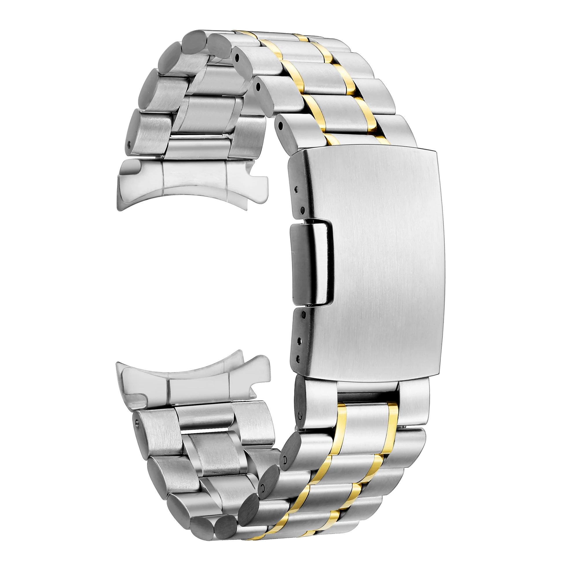 12 14 16 18 19 20 21 22 24 mm hochwertiges massives Edelstahl-Uhrenarmband mit gebogenem Ende, Armband-Zubehör mit Werkzeug – Detail 16