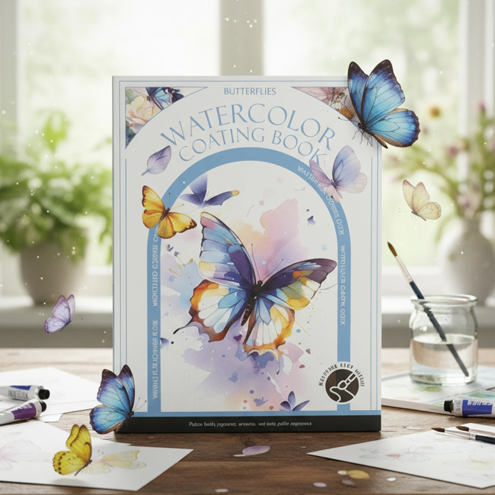 

Альбом для раскрашивания акварельными красками для взрослых, набор для рисования (Бабочки)